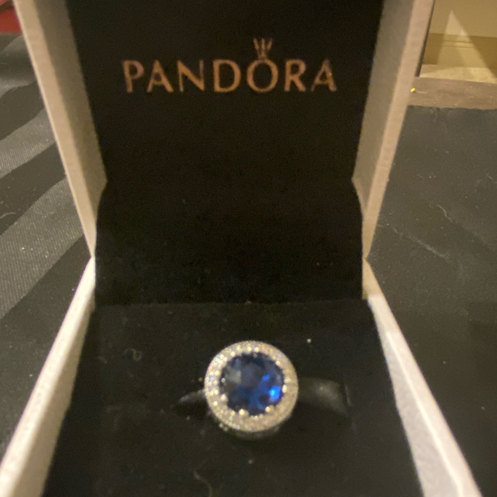 Pandora Dark Blue Radiant Heart Charm